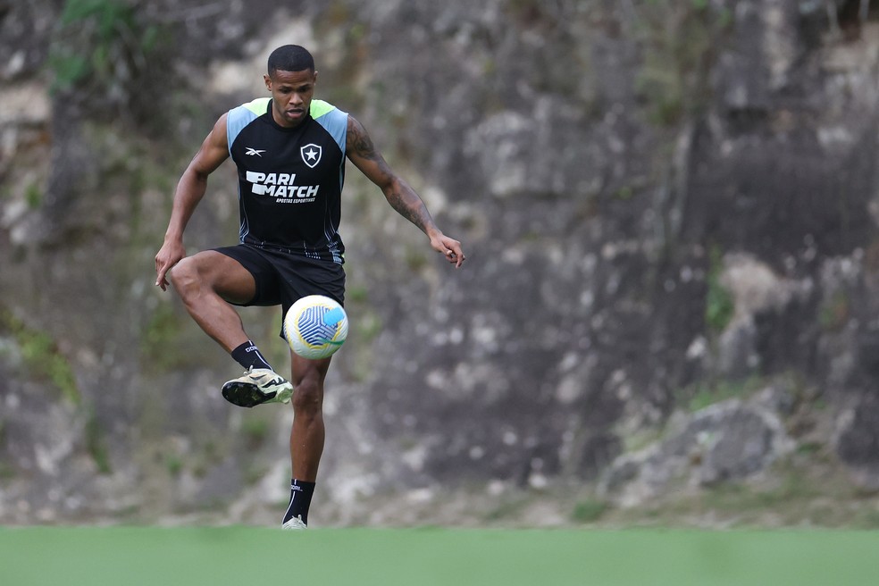 Júnior Santos é relacionado e está à disposição para jogo do Botafogo contra Vasco | botafogo | ge