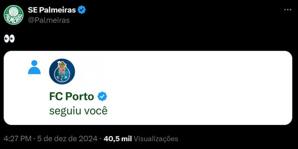 Palmeiras brinca e troca mensagens nas redes sociais com rival do Mundial de Clubes | palmeiras | ge