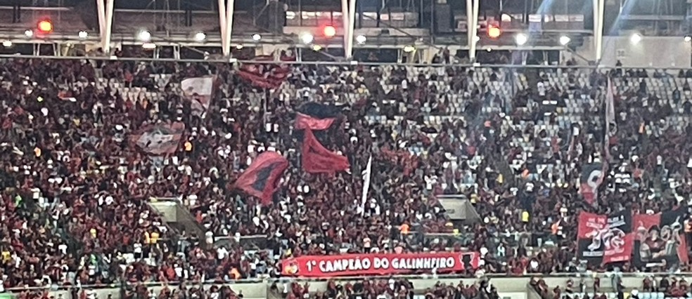 Torcida do Flamengo provoca Atlético-MG após título na Arena MRV: "Primeiro campeão" | flamengo | ge