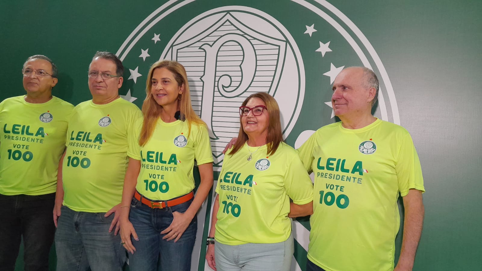 Reeleita, Leila promete papo com Abel por renovação no Palmeiras e avisa: "Superar o que fizemos" | palmeiras | ge