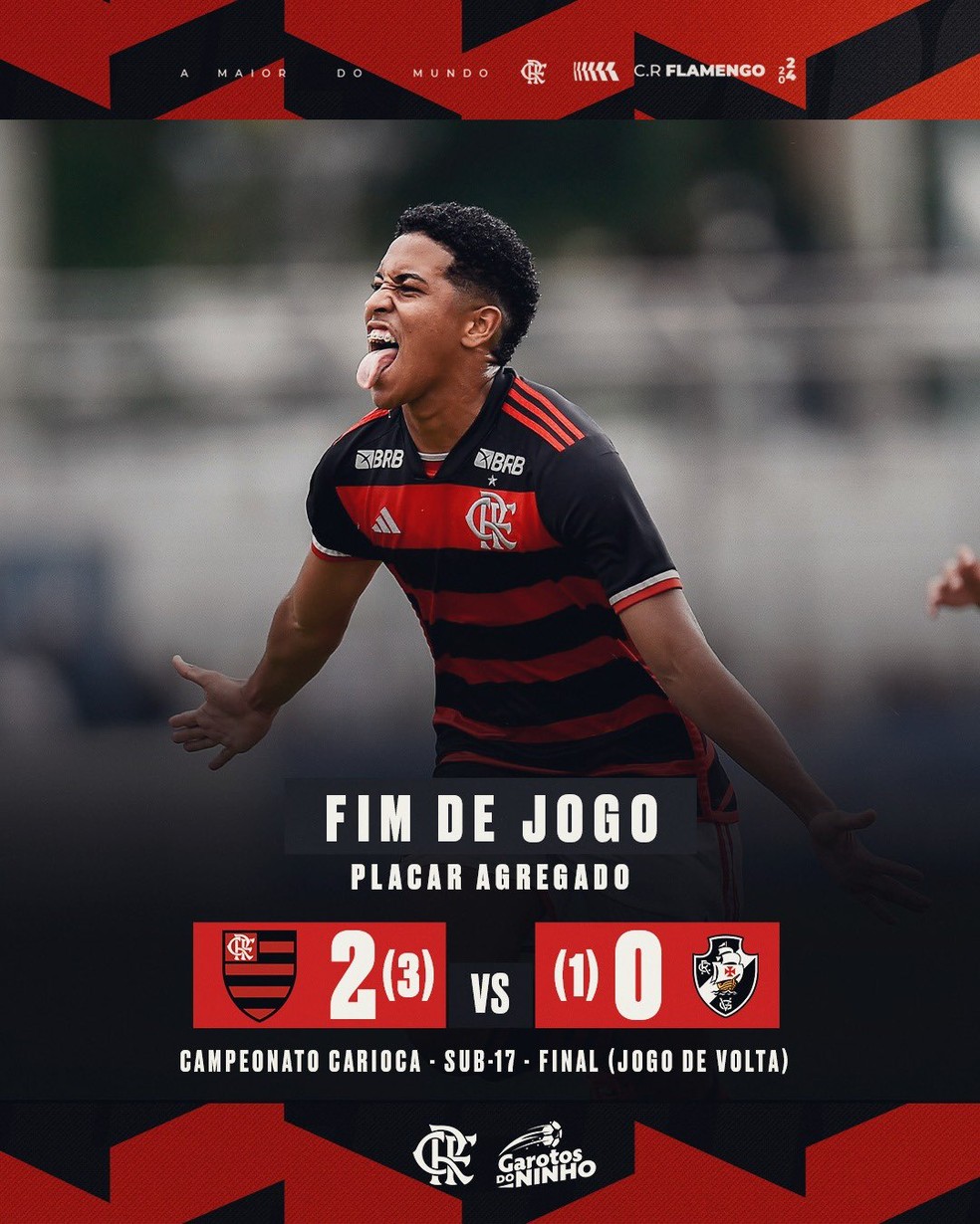 Sub-17: Flamengo vence Vasco na Gávea e é campeão carioca de 2024 | flamengo | ge