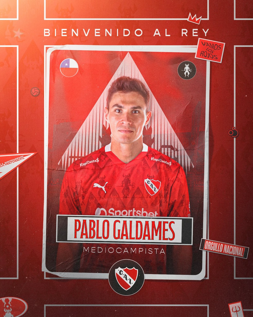 Galdames, ex-Vasco, é anunciado no Independiente, da Argentina | vasco | ge