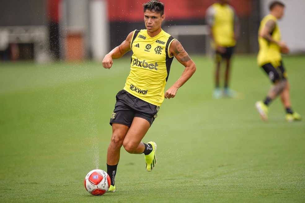 Luiz Araújo volta a treinar com grupo e será relacionado para Atlético-MG x Flamengo; De la Cruz está fora | flamengo | ge