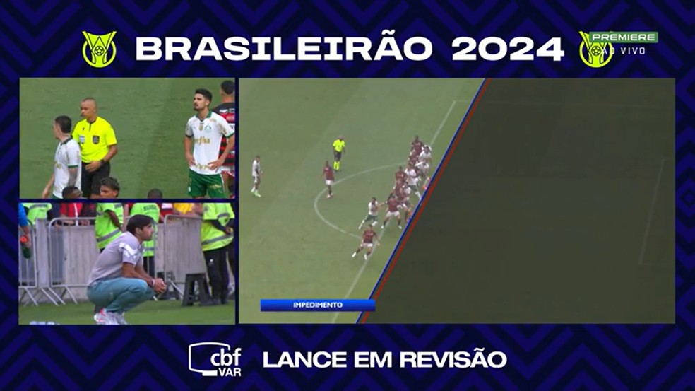 Flaco López, do Palmeiras, tem segundo gol anulado contra o Flamengo em cinco dias; veja lance | palmeiras | ge