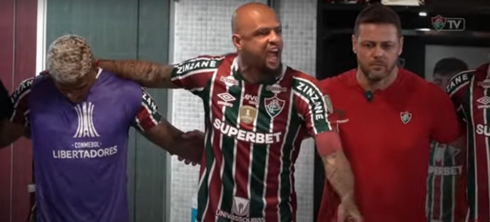 Bastidores: vestiário tem discursos inflamados de Thiago Silva e Felipe Melo na classificação do Fluminense | fluminense | ge