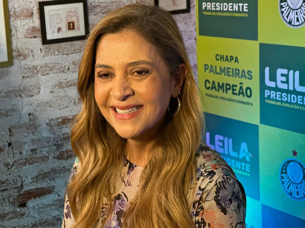 Leila lança candidatura para disputar reeleição no Palmeiras | palmeiras | ge