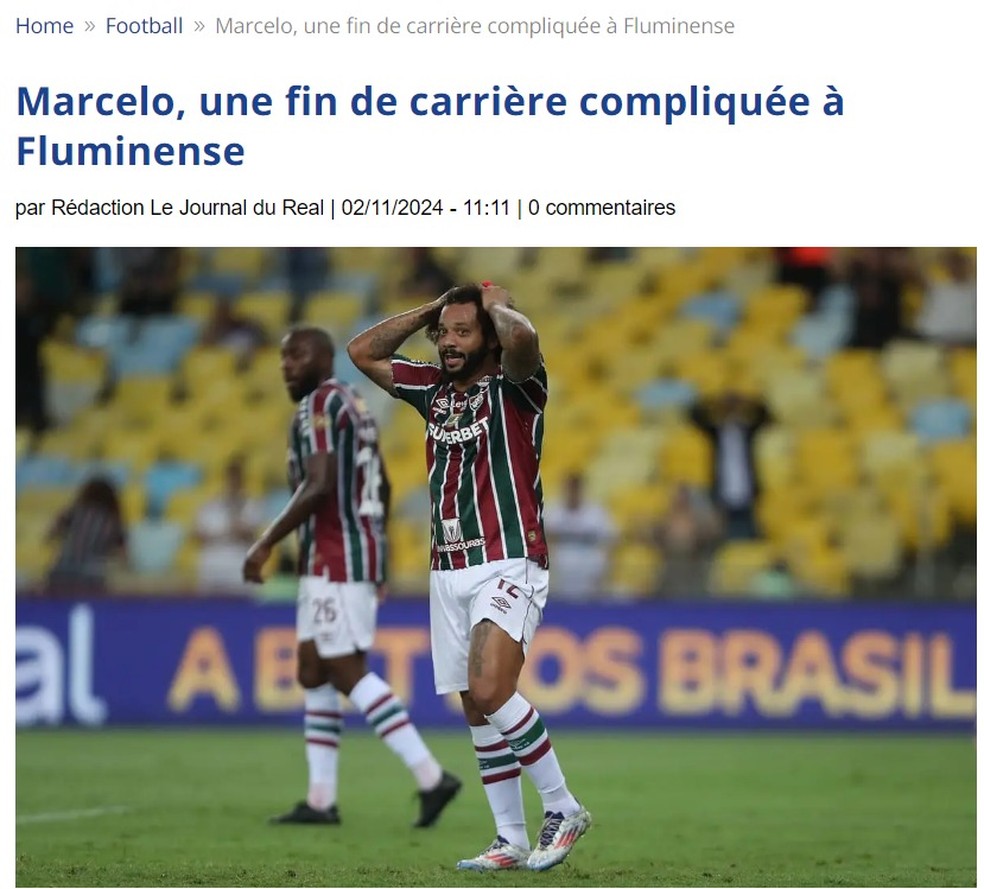 Saída de Marcelo do Fluminense repercute na imprensa internacional: "Fim de carreira complicado" | fluminense | ge